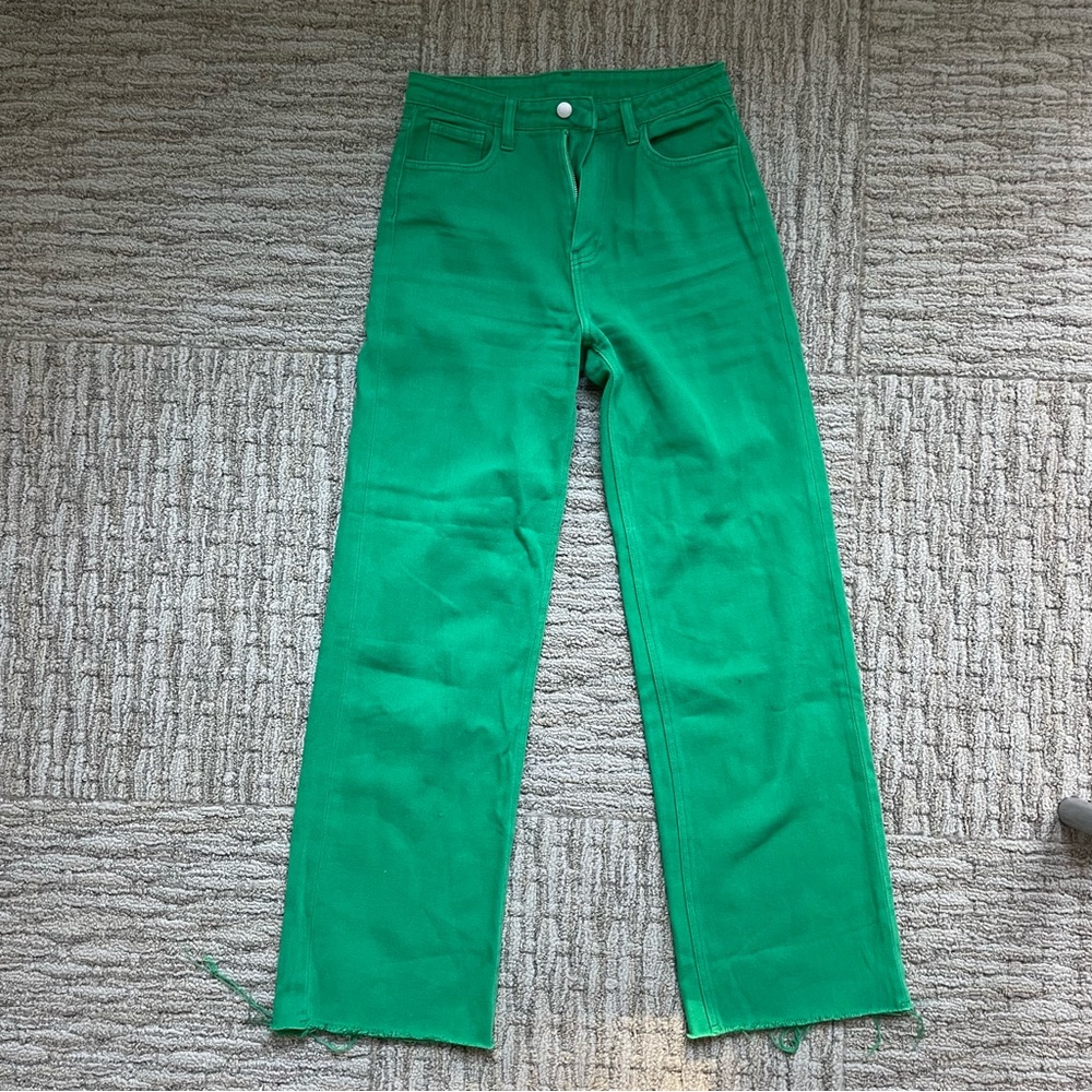 SHEIN Green Denim Pants